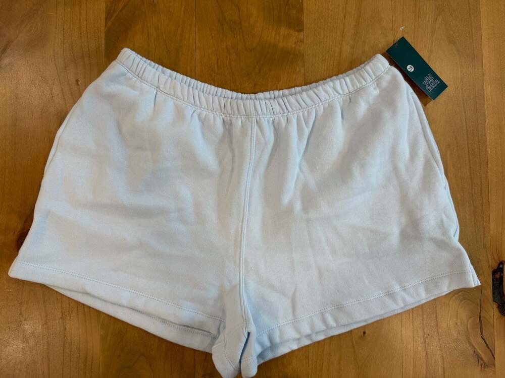 Wild Fable Light Blue Knit Fleece Sweat Shorts with Pockets Size L